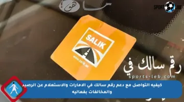 كيفية التواصل مع دعم رقم سالك في الإمارات والاستعلام عن الرصيد والمخالفات بفعالية